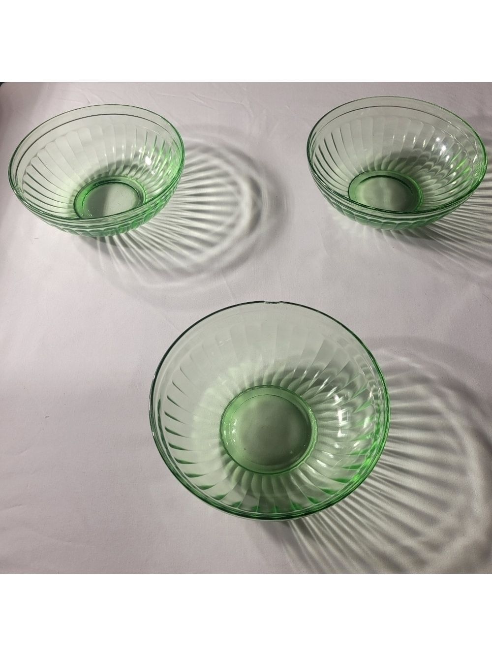 Green Uranium Glass Depression
